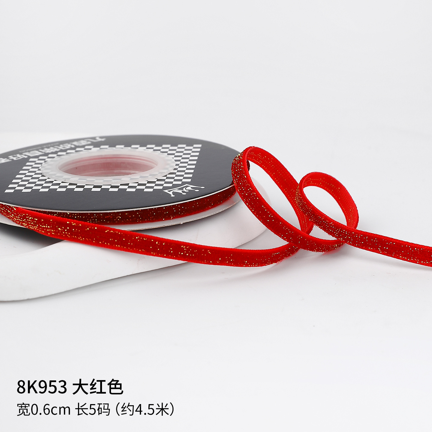 Año Nuevo vino al por mayor transfronterizo cinta de terciopelo cinta de regalo de Navidad arco DIY hecho a mano