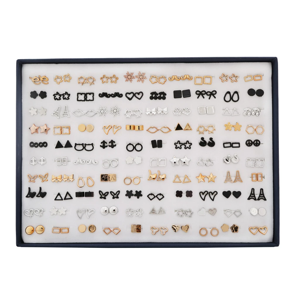 Д Earrings, fashionable lanyard holder, 100 pair, Korean style, simple and elegant design