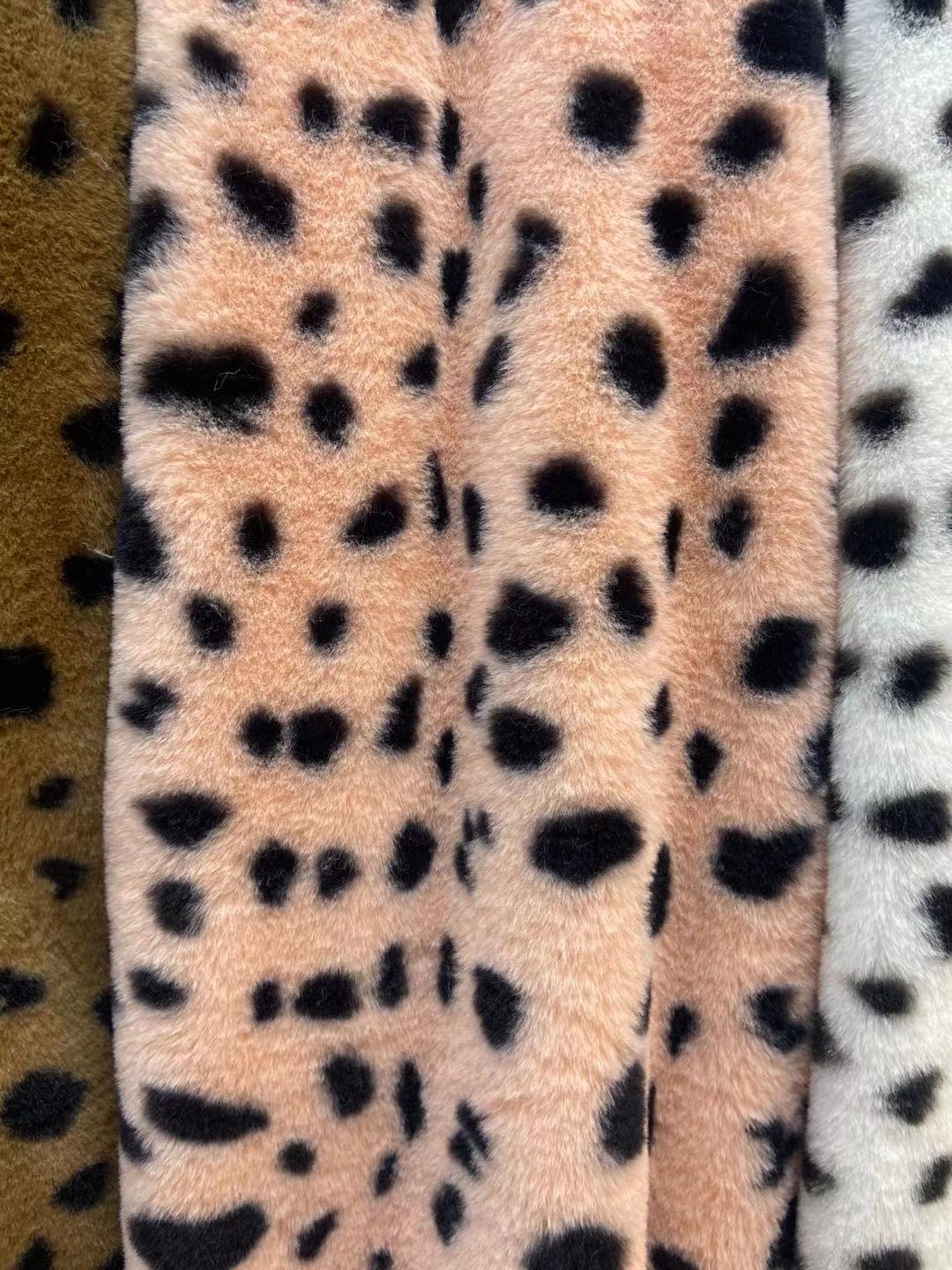 10mm pequeño conejo patrón de tigre colorido leopardo patrón idea amor impreso franela ropa zapatos y sombreros bufanda PET felpa paño