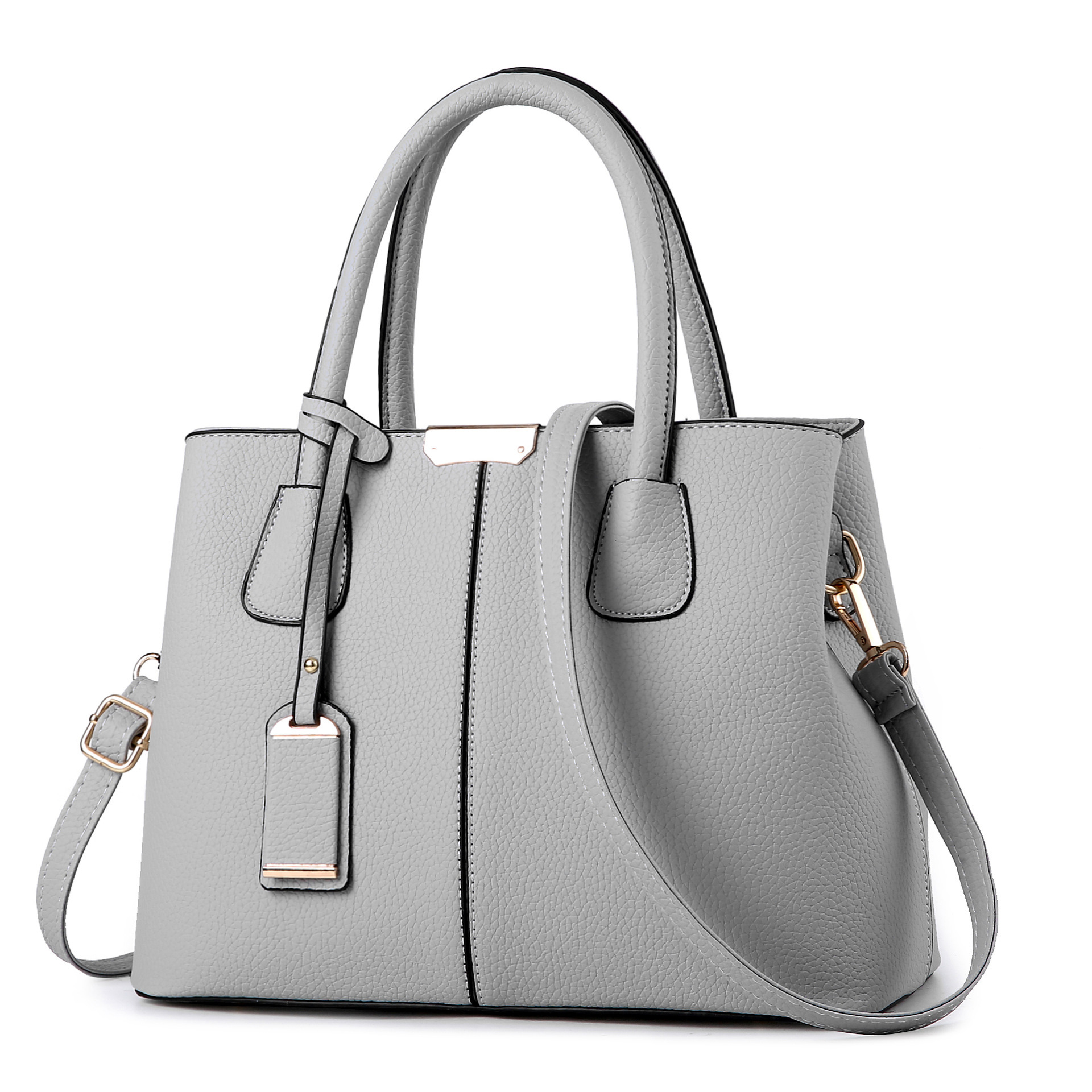 Bolso Tote de Hombro Combinado de PU de gran capacidad para uso diario