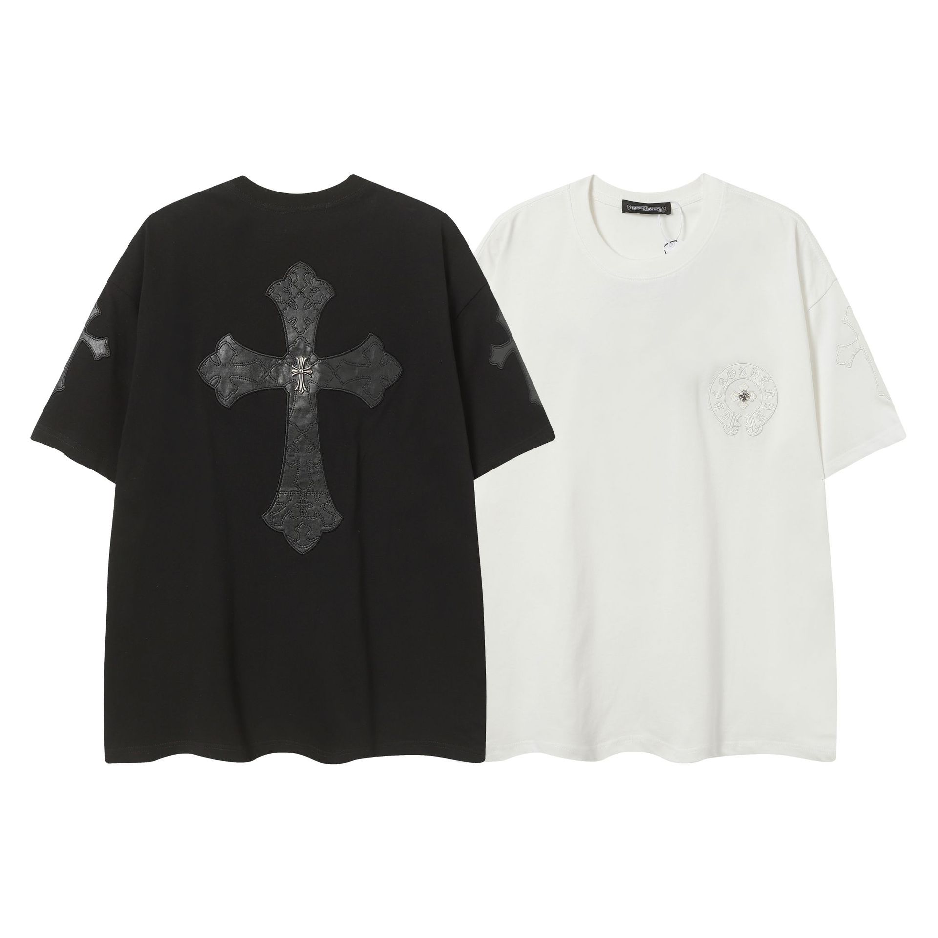 Camiseta de Algodón de Manga Corta con Estampado de Herradura y Letras en Sánscrito, A49 | Transpirable y Antibacteriana