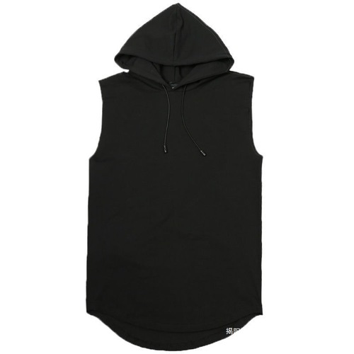 Men's Casual T-Shirt, Sleeveless Tank Top, Solid Color Hooded Sweatshirt, Belted T-Shirt, Hip-Hop Men's Sports Shirt