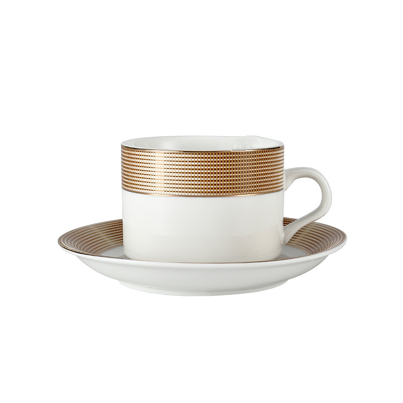 金辺陶磁器カップスプーン付きカップセットヨーロッパ風陶磁器カップコーヒーカップセットカップメーカー直ロット陶磁器セット|undefined