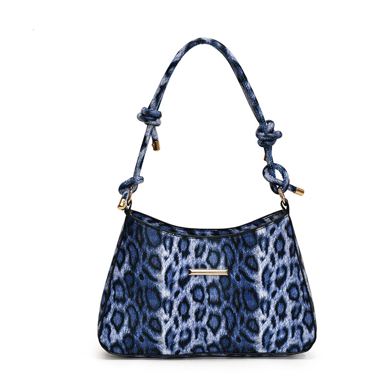 Bolso de mujer de patrón leopardo 2024 nuevo estilo europeo y americano retro bolso de hombro de moda texturizado bolso de brazo bolso de calle