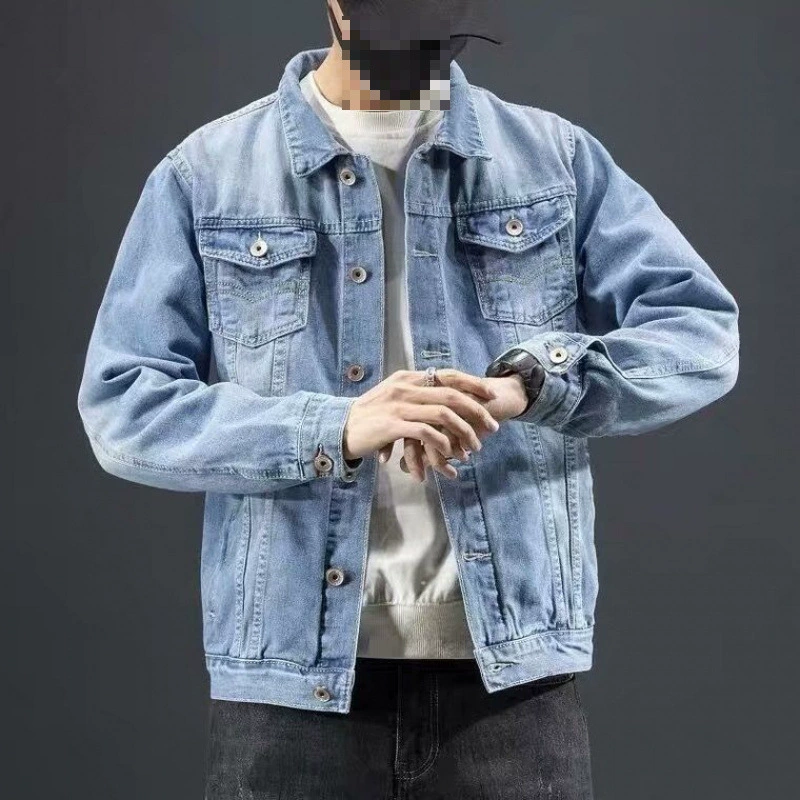 Demi-season denim warm universal jacket for elementary school students, plus size