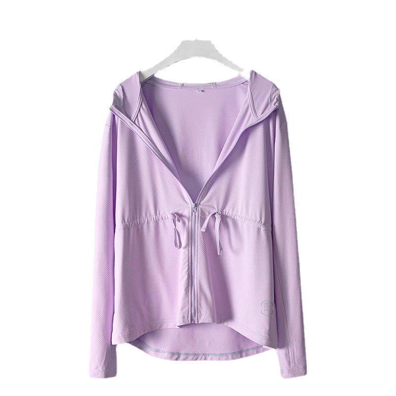 Ropa de protección solar para mujer Youran Banana Bottom Mismo estilo cintura apretada UPF50 + ropa de piel elástica transpirable con cordones dedo hebilla ropa al por mayor