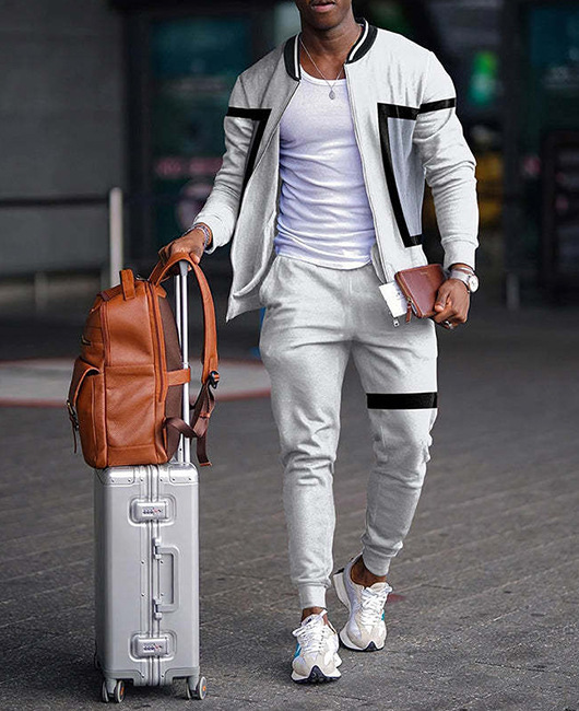 Traje básico simple de dos piezas a juego de colores Venta caliente de todo fósforo chaqueta de talla grande traje de pantalón WL9-ML1