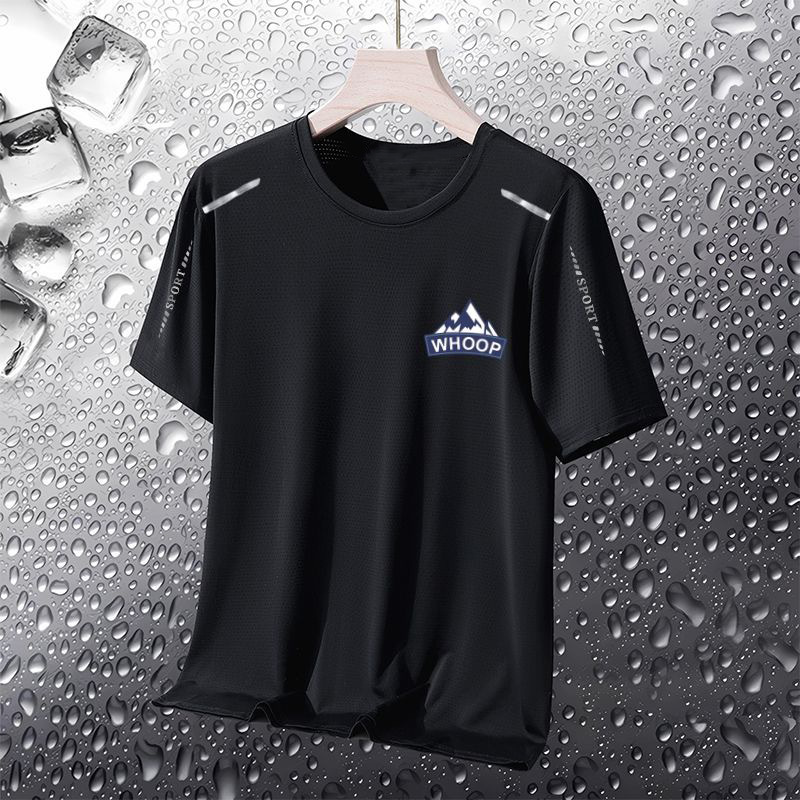 2026 verano nuevo estilo de moda de hielo camiseta de manga corta hombre moda deportiva malla transpirable versátil ropa superior image 10