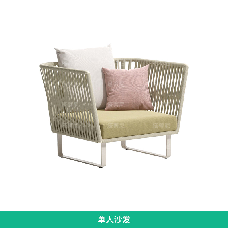 Conjunto de sofás de ratán para ocio al aire libre, sofá de ratán para patio y terraza, muebles de ratán individuales, dobles y para tres personas. image 8