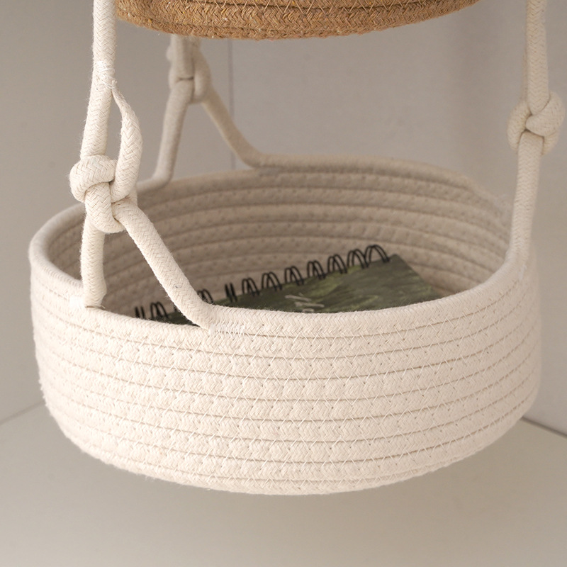 三层收纳篮 浴室洗发膏沐浴露收纳放置篮 家用花盆吊篮文艺清新