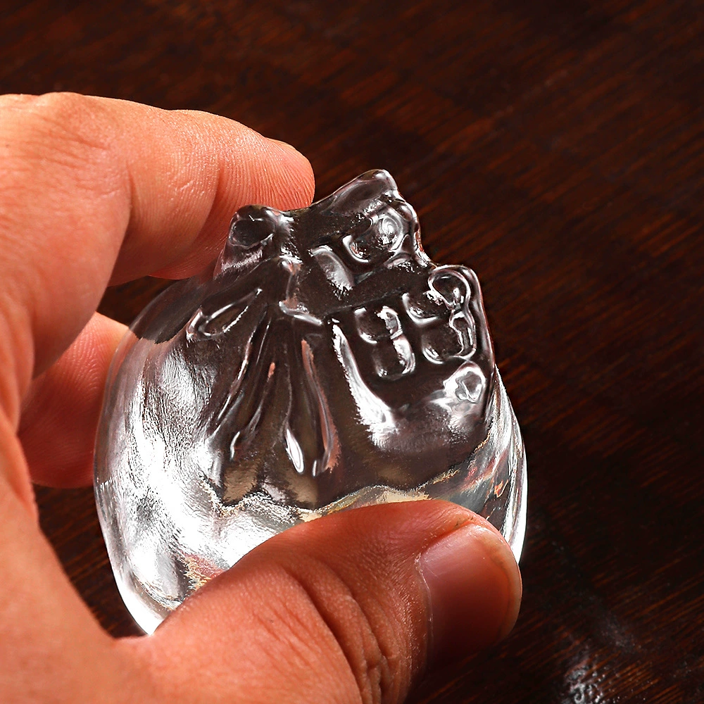 Крышка чайной церемонии Аксессуары в китайском стиле благословения хрустальная стеклянная крышка буксирная домашняя чайная церемония кунг-фу