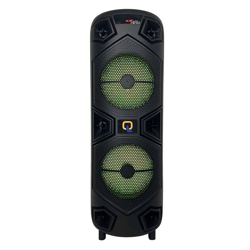 Fábrica de suministro directo de altavoces inalámbricos de 8 pulgadas de 20W reproductores Bluetooth con doble micrófono inalámbrico LED luz de atmósfera