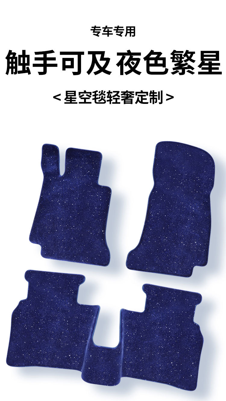 Suitable for Zeekr 8X car floor mats, starry sky design, original car suede, directly placed floor mats, suede carpet, car modification and decoration