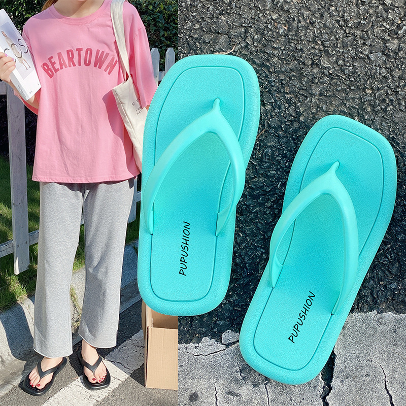 Summer fashionable women's slippers flat for bathroom