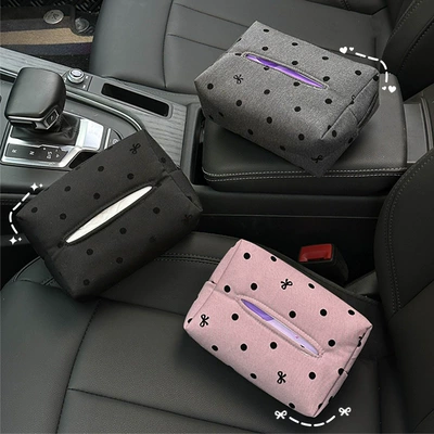 Car tissue box/set, and Fashionable Polka Dot Car Armrest
