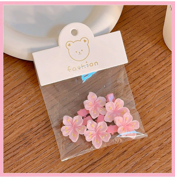 Five small cherry blossom hairpins