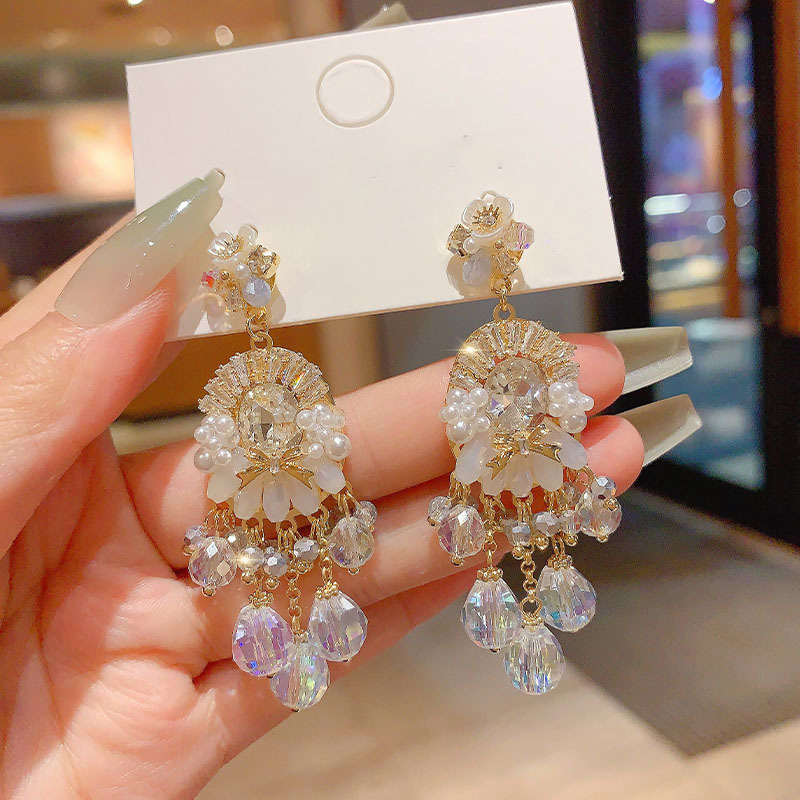 女性用ボヘミアンエスニックスタイルタッセルイヤリング、ハイエンドニッチホリデースタイルイヤリング、レトロファッション、多用途イヤリング|undefined
