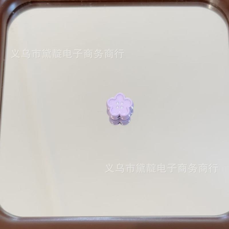 烤漆合金花朵纽扣串珠 diy钥匙扣手机链项链手链耳环服装饰品配件|undefined