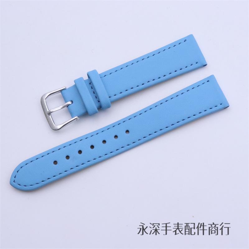 Accesorios de reloj para hombres y mujeres correa de cuero universal de siete colores correa de cuero PU correa de reloj de estudiantes correa de cuero correa de reloj