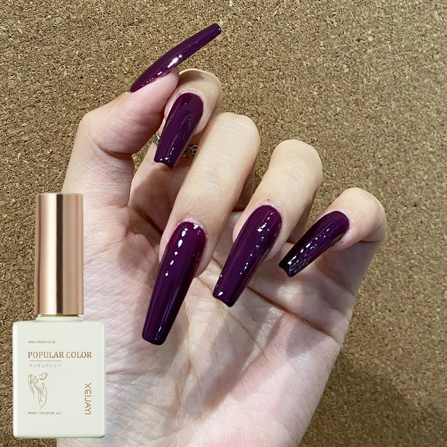 Solid color new white nail polish gel naked through nail shop special high nail polish lasting firm factory wholesale