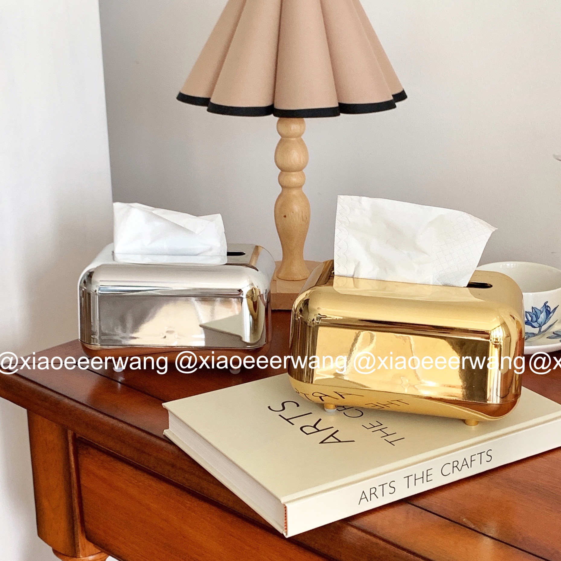 北欧インスタ风高级感ティッシュケースシルバーティッシュボックスフレンチレトロクリエイティブデスクティッシュ収纳ケース