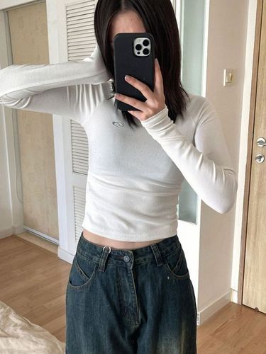 250g cashmere designed inner tight base top T-shirt for slimming sweet and spicy short sleeve long-sleeved top