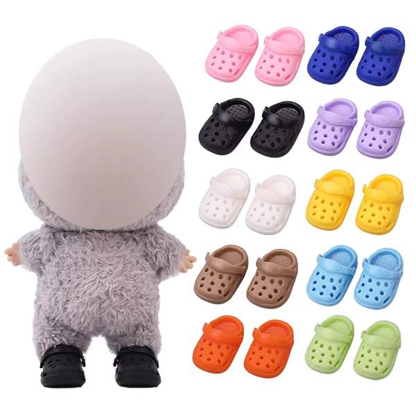 Croc Shoes Suitable for Labubu Croc Shoes Labubu Shoes 10cm 15cm Cotton Doll Accessories Toys