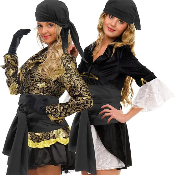 Amazon Halloween Pirate Costume Medieval Renaissance Linen Pirate Bandana and Belt Costume Accessories