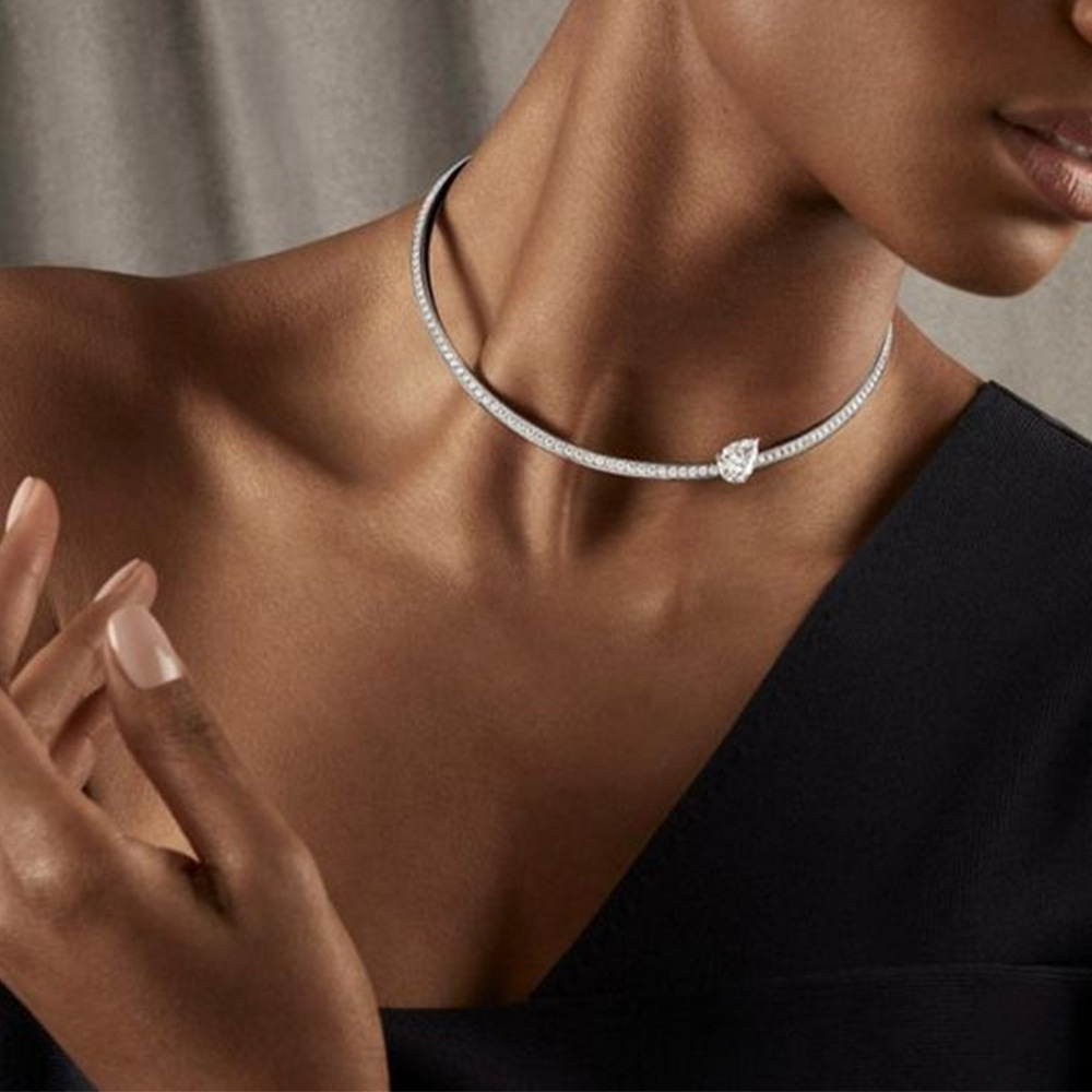 Collar de diamantes de imitación de moda transfronteriza simple collar en forma de gota collar de joyería nupcial gargantilla