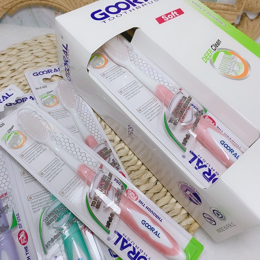 Cross-border foreign trade adult GOORAL toothbrush 12 family pack single independent travel packaging fine hair soft hair toothbrush