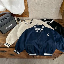 儿童棒球服男2023春季新款女宝宝飞行夹克潮牌小童装韩版外套洋气