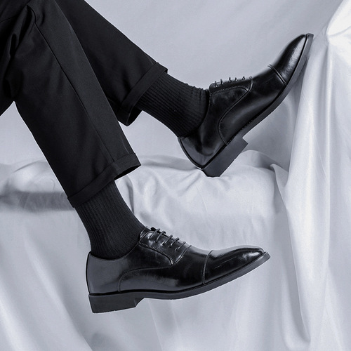 Three-joint men's leather shoes business casual formal men's shoes British suit shoes men's groom's wedding shoes 8038-R
