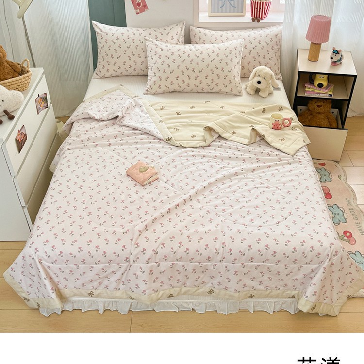 Edredón fresco de verano de algodón puro edredón de aire acondicionado para estudiantes solteros edredón fino de verano núcleo para niños edredón lavable a máquina en verano image 13