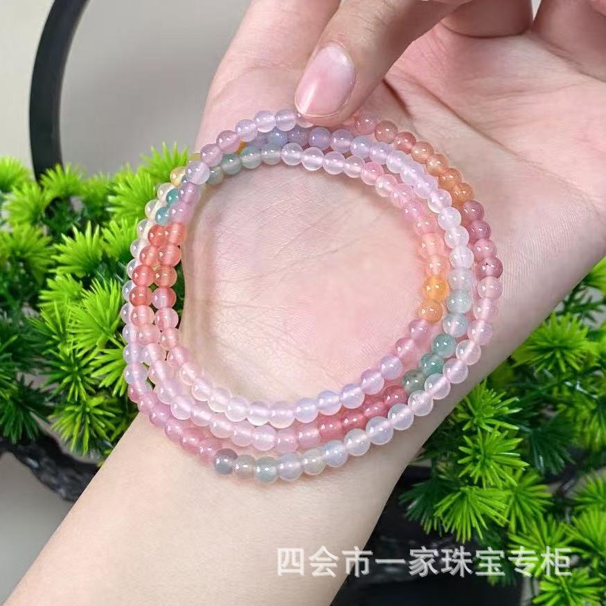 Agate fuchsia bracelet, gradient