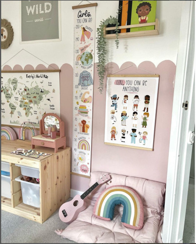 ins children's height measurement hanging painting Nordic style animal forest decoration hanging painting movable children's clothing store wallpaper