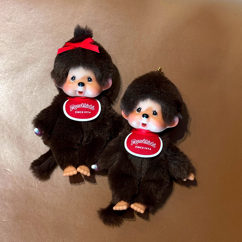 Cross-Border New Product Monchhi Vinyl Face Doll Plush Toy Backpack Pendant Trendy Toy Gift