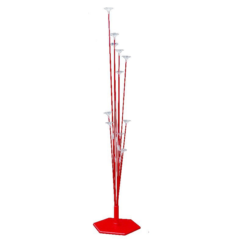 Feliz Asamblea Globo Rojo columna soporte empalme boda fiesta de cumpleaños base hexagonal flotante al por mayor