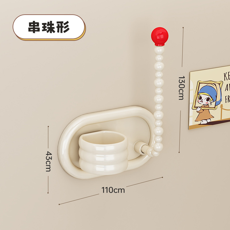卫生间发圈发箍头绳挂钩免打孔梳子置物架浴室壁挂式发饰皮筋挂架|undefined