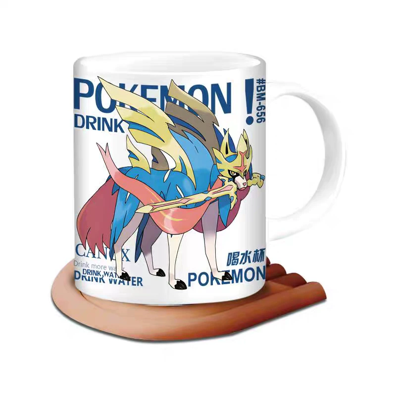 Pokémon water cup cartoon anime Cang Xiang creative gift mug with lid cup coffee cup student ceramic cup