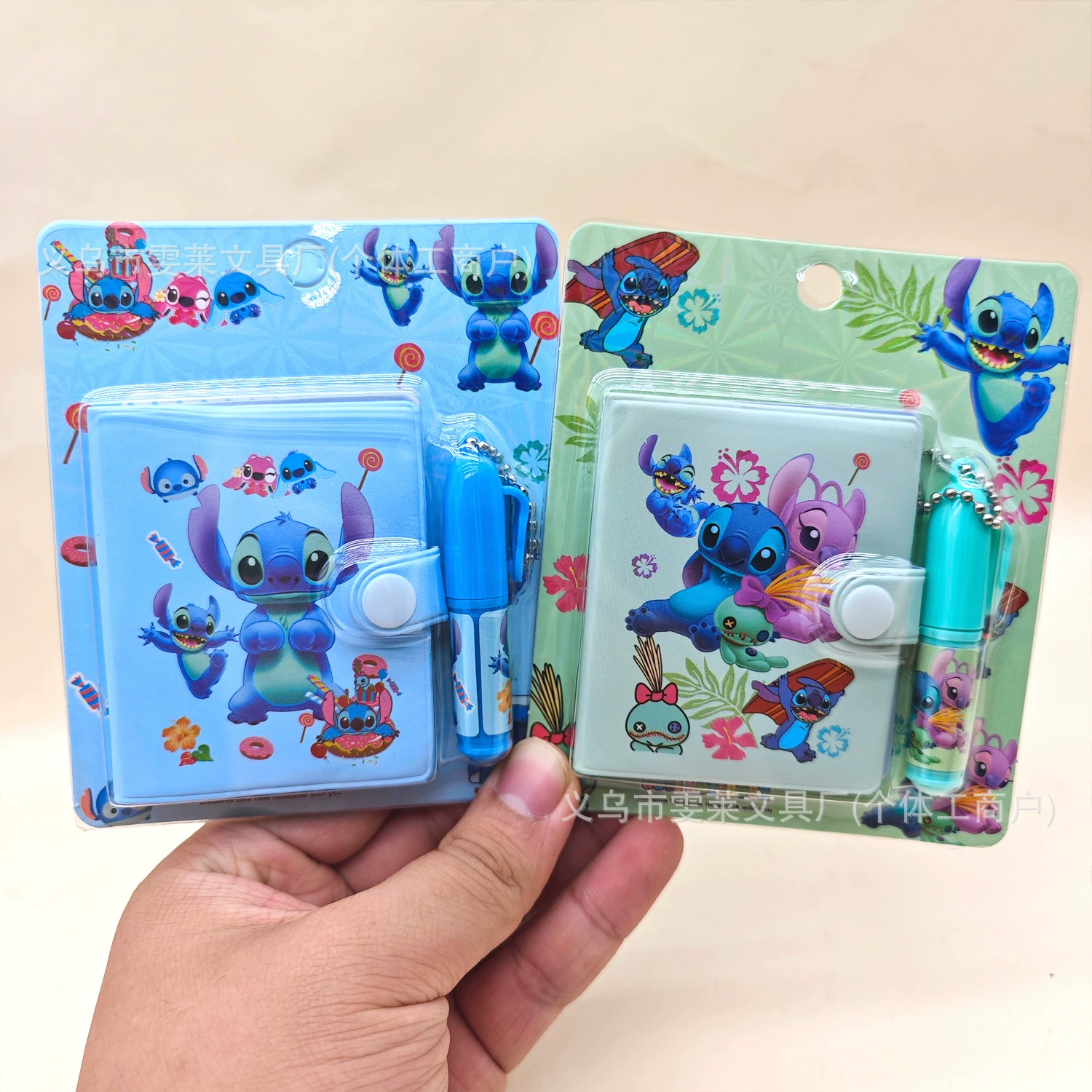 Cartoon cute ballpoint pen, set for elementary school students, handheld notebook, stationery