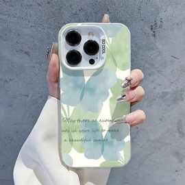 清新蝴蝶iphone15/14PLUS手机壳苹果13艺术感12/11小众XR/X防爆7