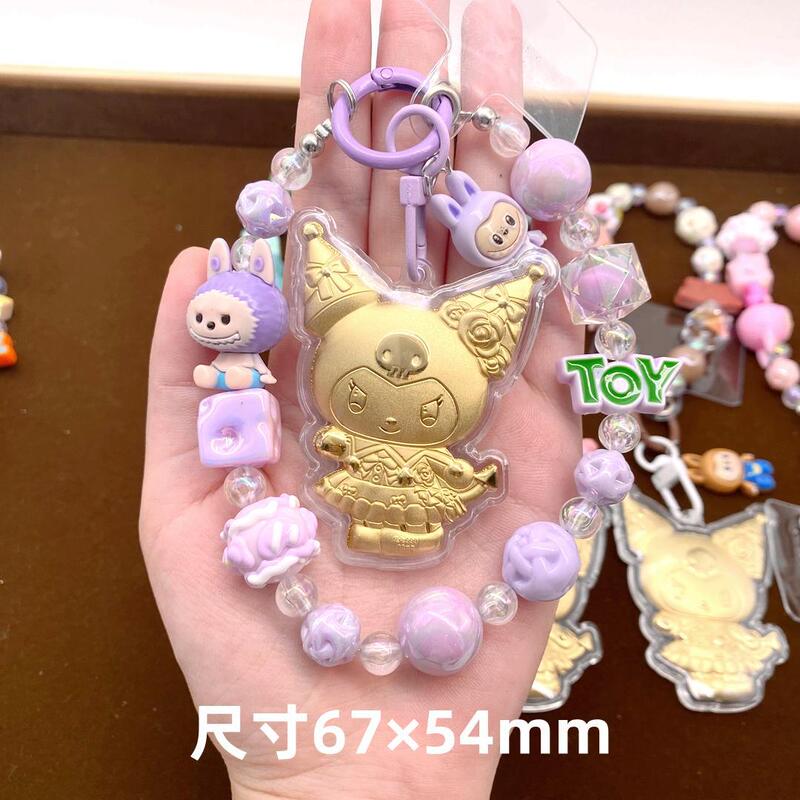 純金 999 ラブブ携帯電話チェーンゴールドラブブ漫画キャラクターバッグペンダントキーホルダーペンダントギフト|undefined