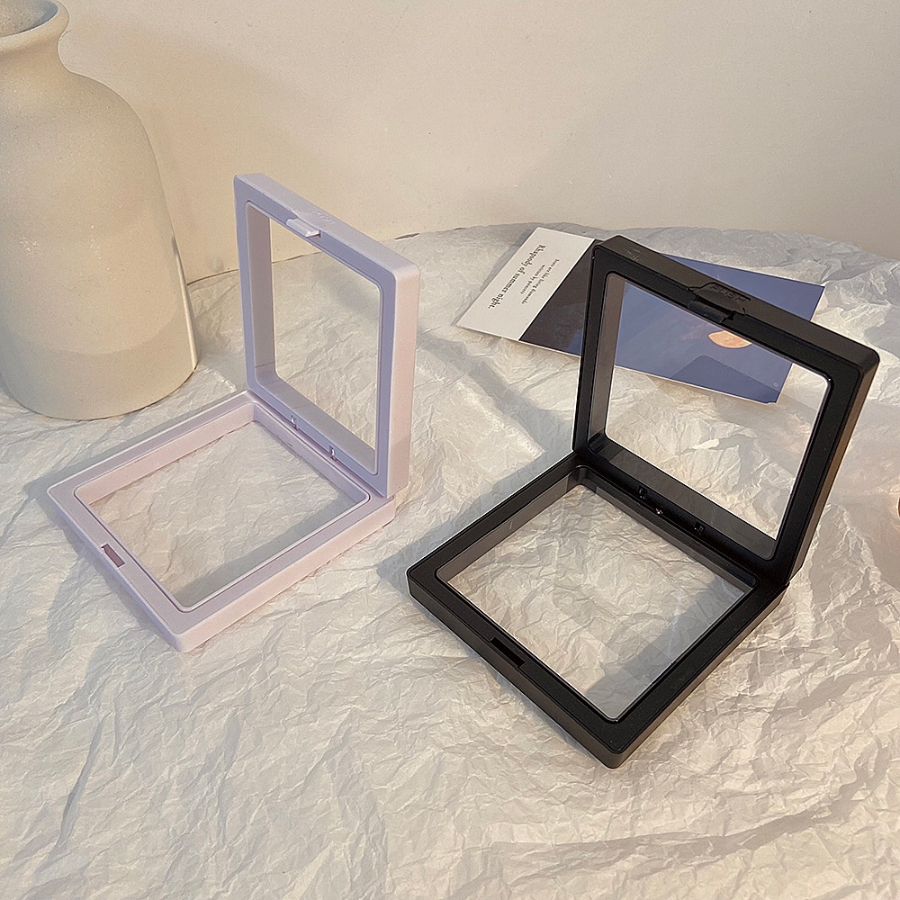 Fashion Korean Style Bag Preis Solid Color Transparent Plastic Storage Box Jewelry Boxes display picture 3