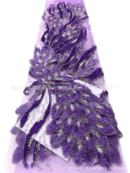Nueva industria pesada tridimensional tela de encaje moda lindos cosplay flores de hadas vestido tela image 10