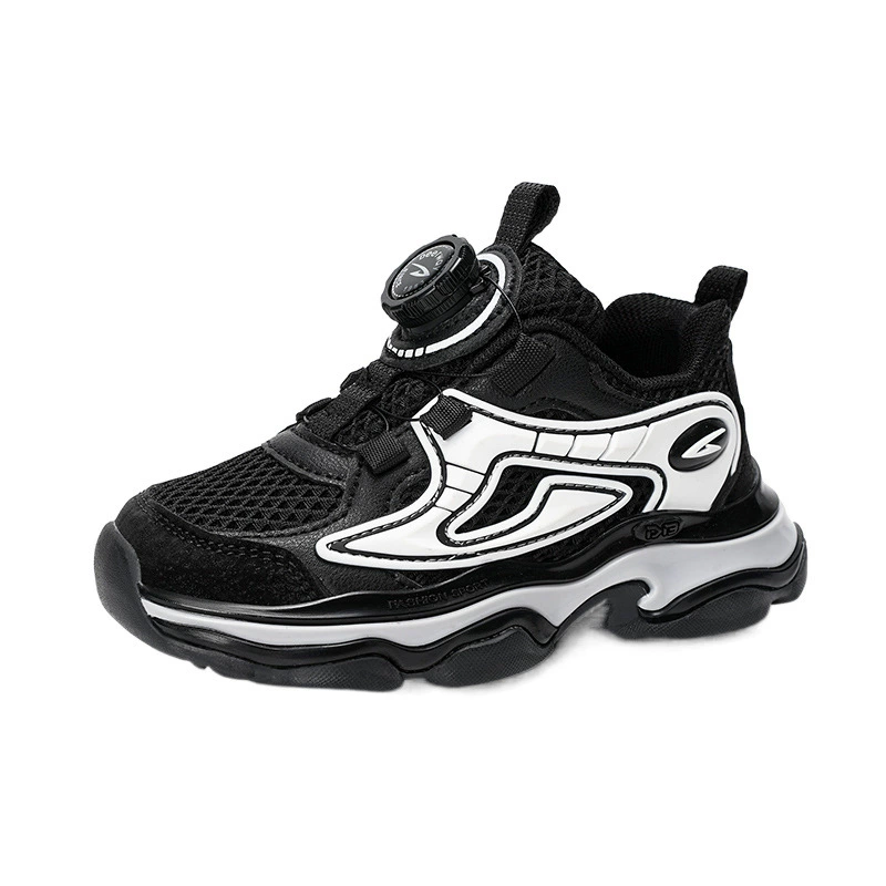 德尔惠 Rotating new button children's shoes mesh wear-resistant sports shoes 2024 comfortable men and women autumn same style 6623