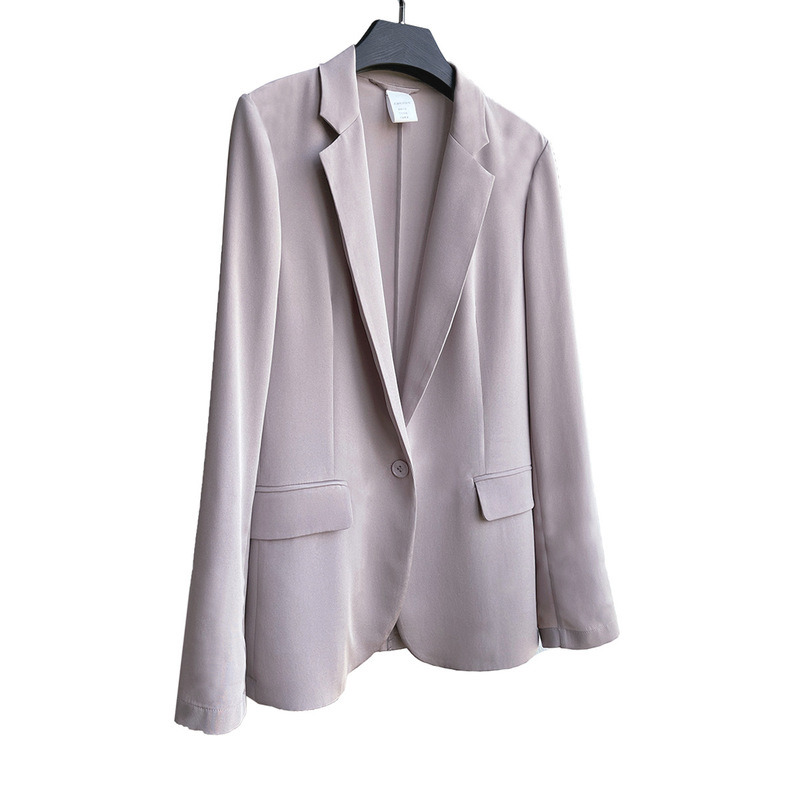 2023 Summer New 26 m elastic heavy crepe fit small suit jacket long sleeve women's silk suit mulberry silk