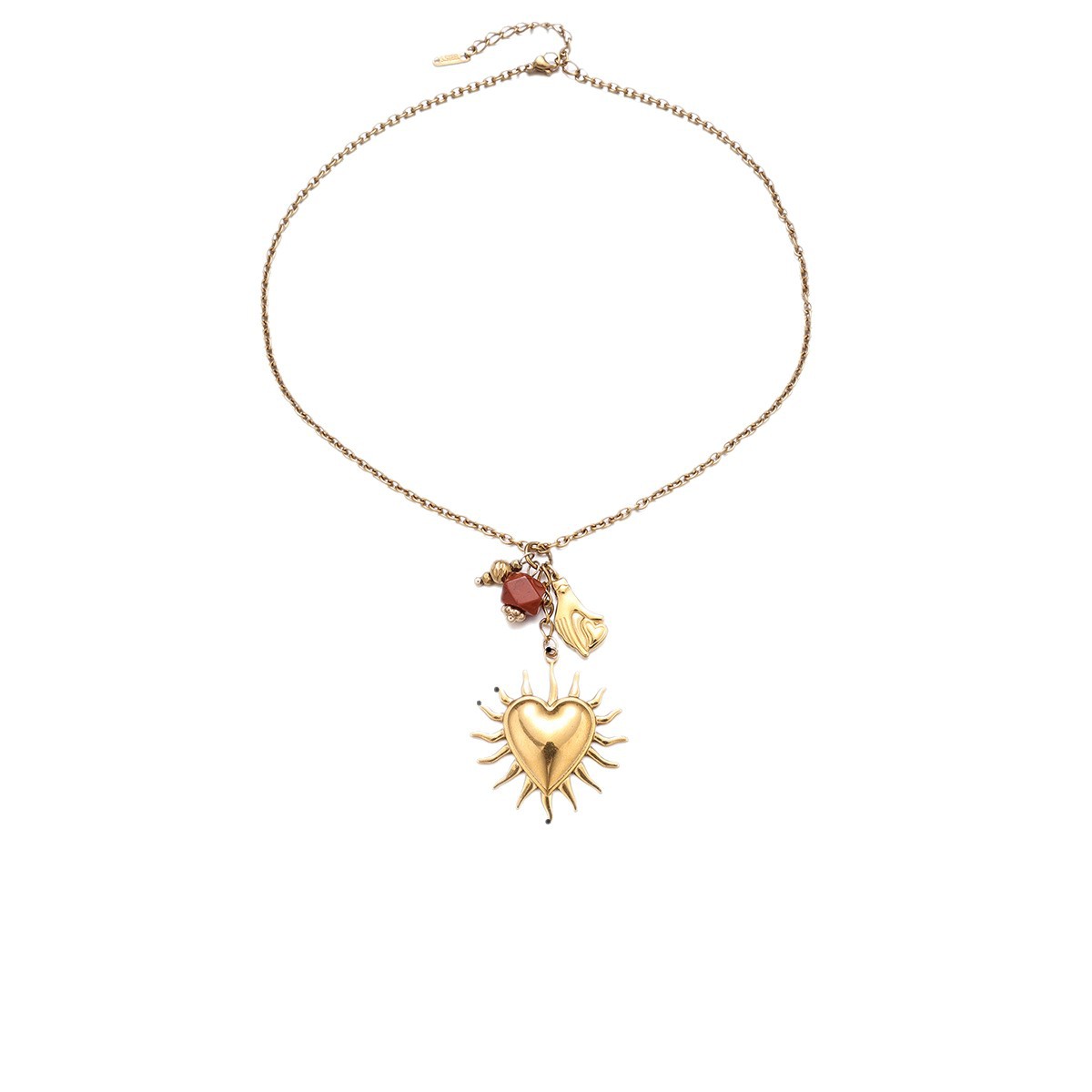 Collar de acero inoxidable TENA Europa y los Estados Unidos nicho ligero de lujo sol amor multi-colgante conjunto de joyería universal venta caliente transfronteriza
