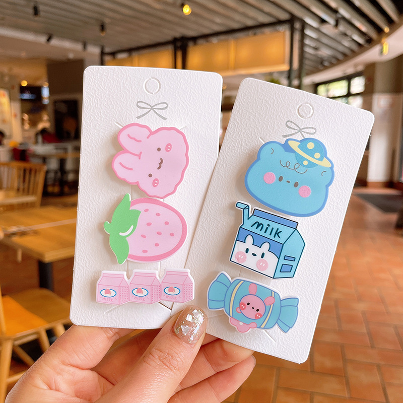 Horquilla para niños dibujos animados animal Chica clip lindo bebé chica Bangs clip lateral pelo roto acabado accesorios para el cabello al por mayor