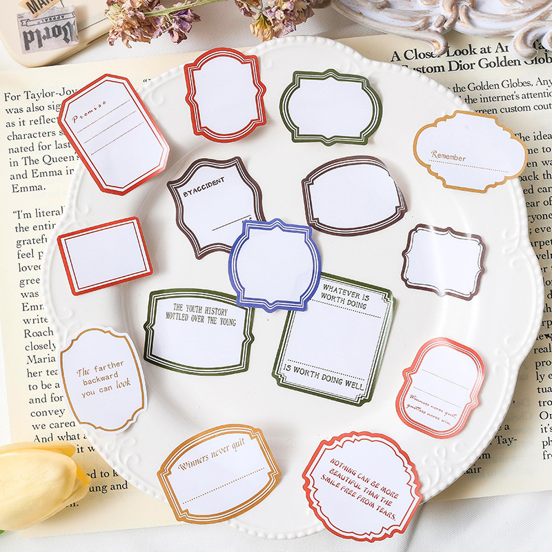 Notas sobre el estado de ánimo Pegatinas de borde Pegatinas de diario de bricolaje Pegatinas de diario Mensajes transfronterizos Pegatinas adhesivas Borde de sellos