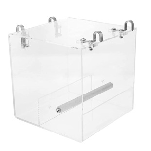 New bird feeder acrylic parrot transparent bath tub bird anti-scatter food box factory direct in stock